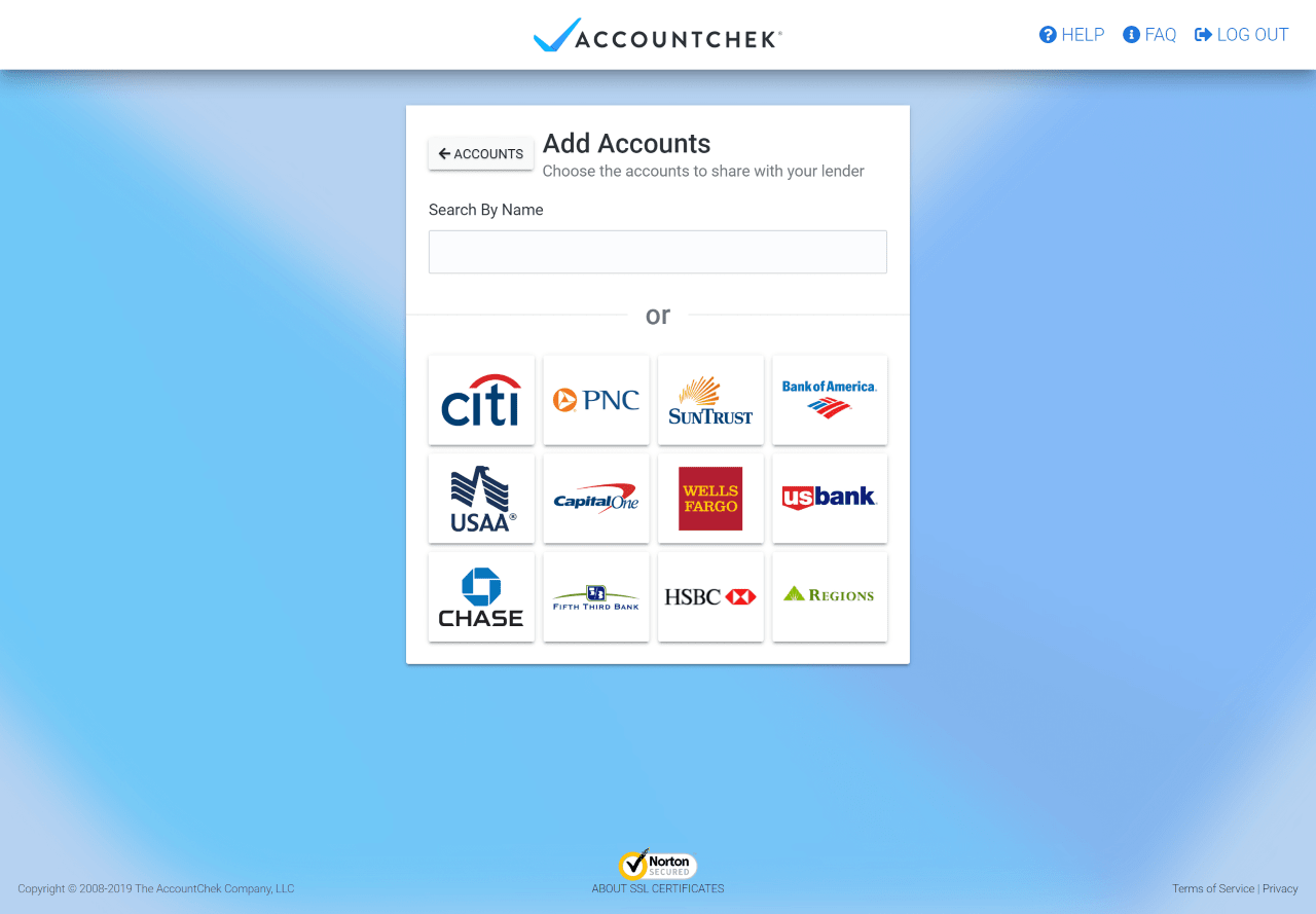AccountChek - Redesign - Desktop - Find Accounts