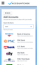 AccountChek - Redesign - Mobile - Search