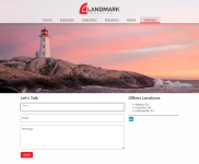 Landmark Analytics - Contact Page | Desktop